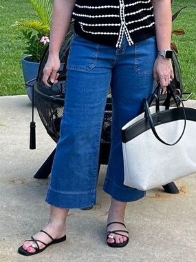 Womens denim capri pants